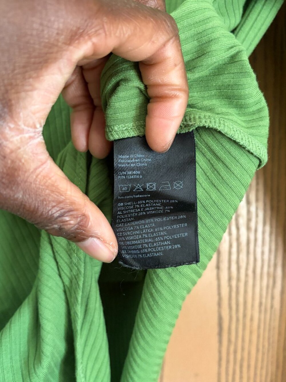 H&M Ribbed Green Body Suit - Picture 5 of 5